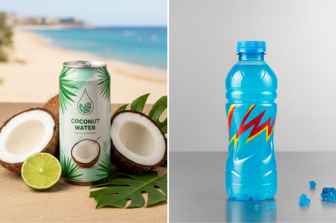 Agua de coco vs Aquarius: diferencias, ingredientes y cuándo elegir cada una
