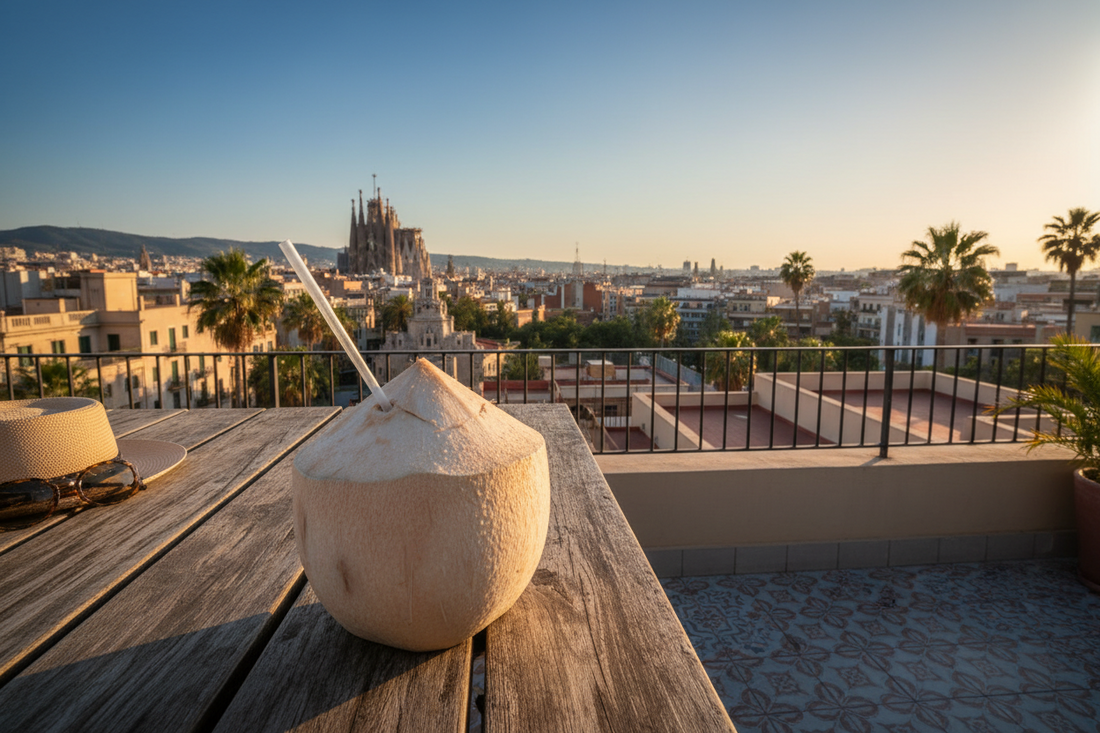 Agua de coco en Barcelona: hidratación natural para tu día activo. Soulstice.